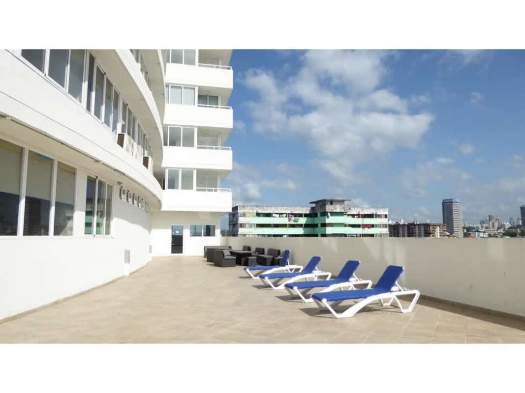 Bedroom with closet city view tiled floor PH Bay View Panama