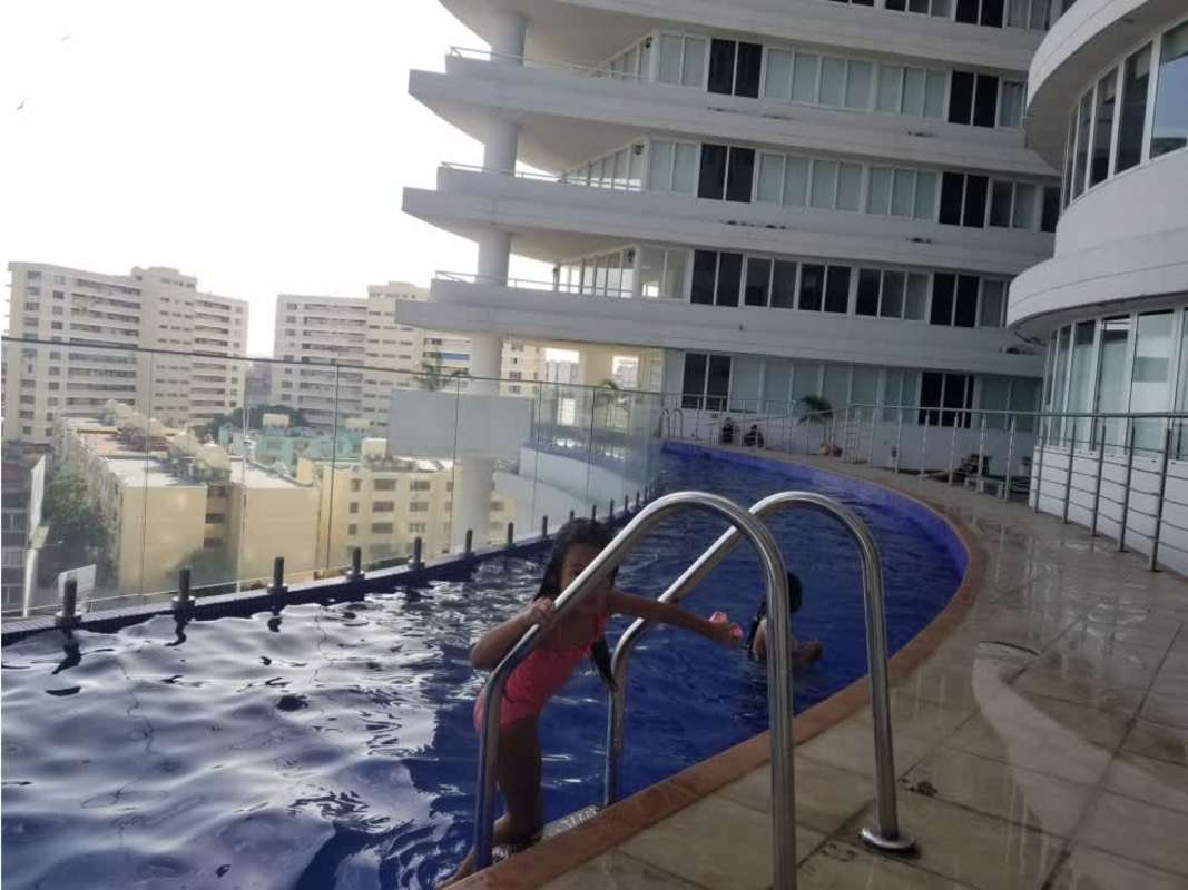 Modern kitchen granite countertop dark wood cabinets PH Bay View Panama