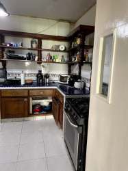 Backyard garden with covered terrace and mature trees in Residencial El Doral Panama Pacifico