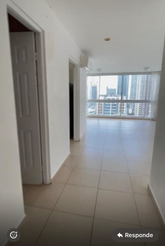 Bright apartment living room with large windows and balcony PH Pacific Sea Costa del Este Panama