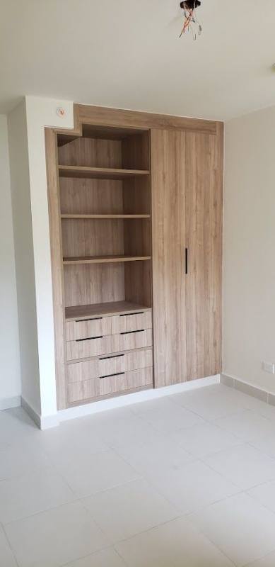 Built-in wooden wardrobe with shelves drawers Embassy Village Clayton Panama