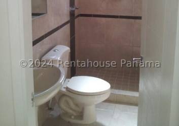 Bedroom with split AC unit and closet PH Vista Azul Playa Dorada Panama apartment