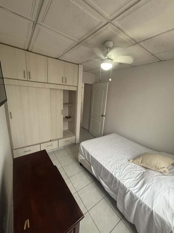 Full bathroom with shower and pedestal sink Torres de Milan Condado del Rey Panama