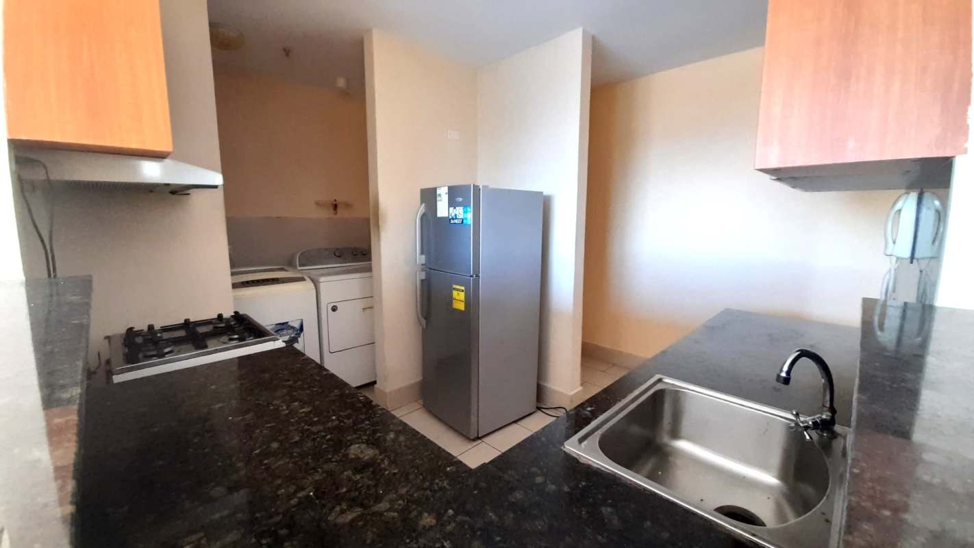 Modern bathroom with granite top vanity and shower PH Met View Villa de las Fuentes Panama