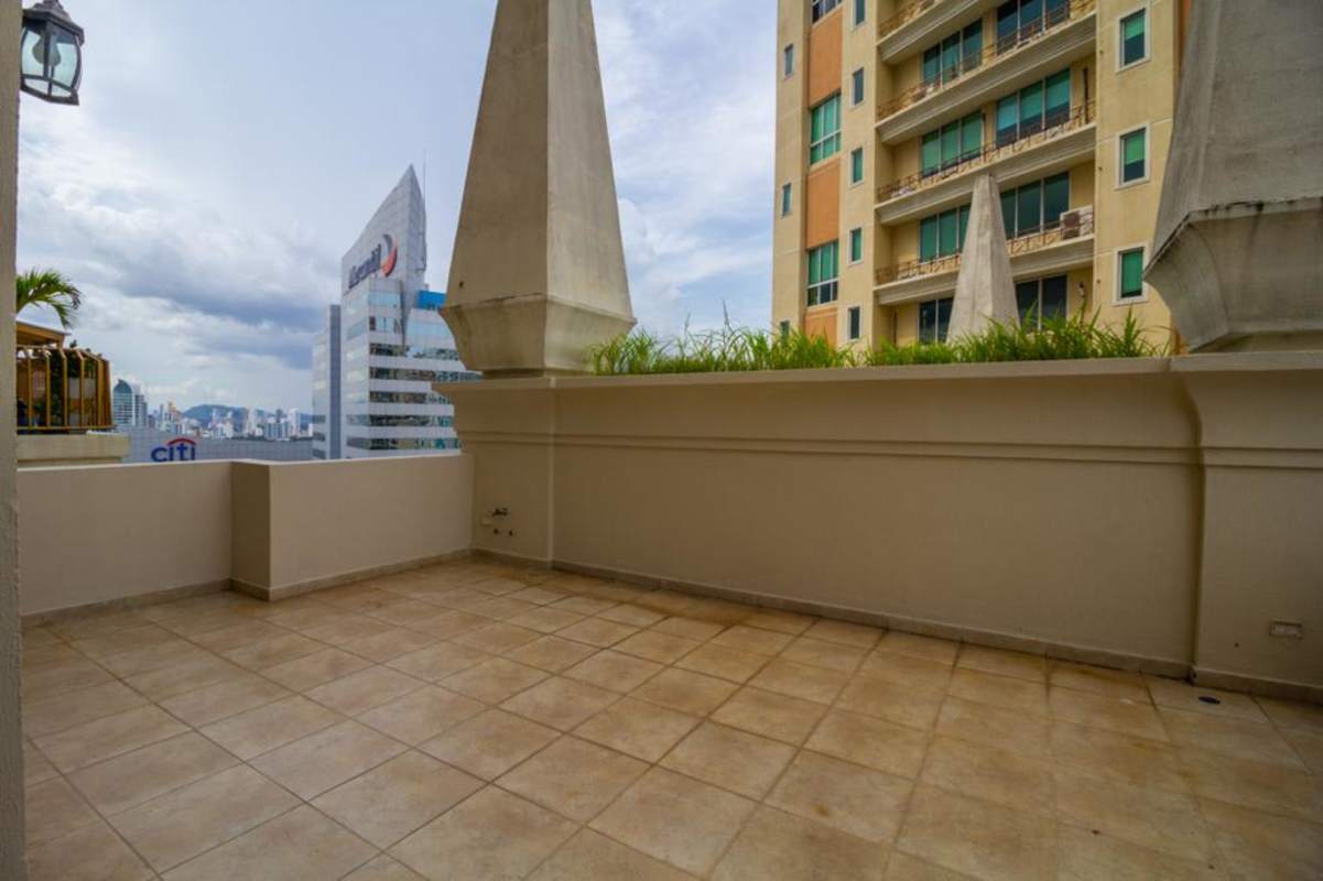 Spacious master bedroom with panoramic ocean views in Mystic Point penthouse Panama City