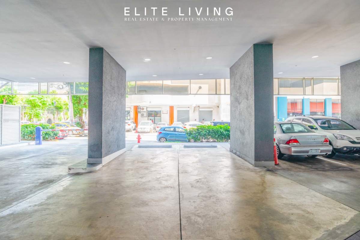 Secure covered parking garage for offices and residents PH Yacht Club Tower