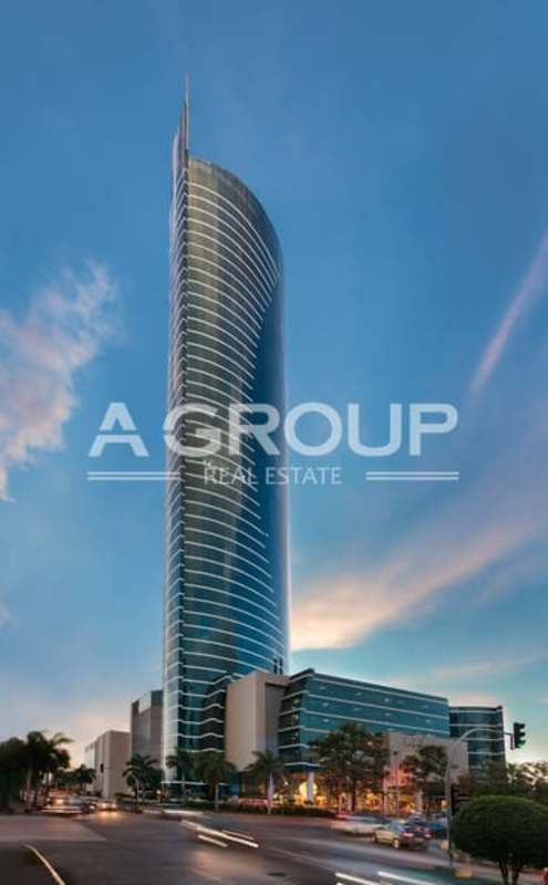 Glass facade office tower Financial Park Costa del Este Panama