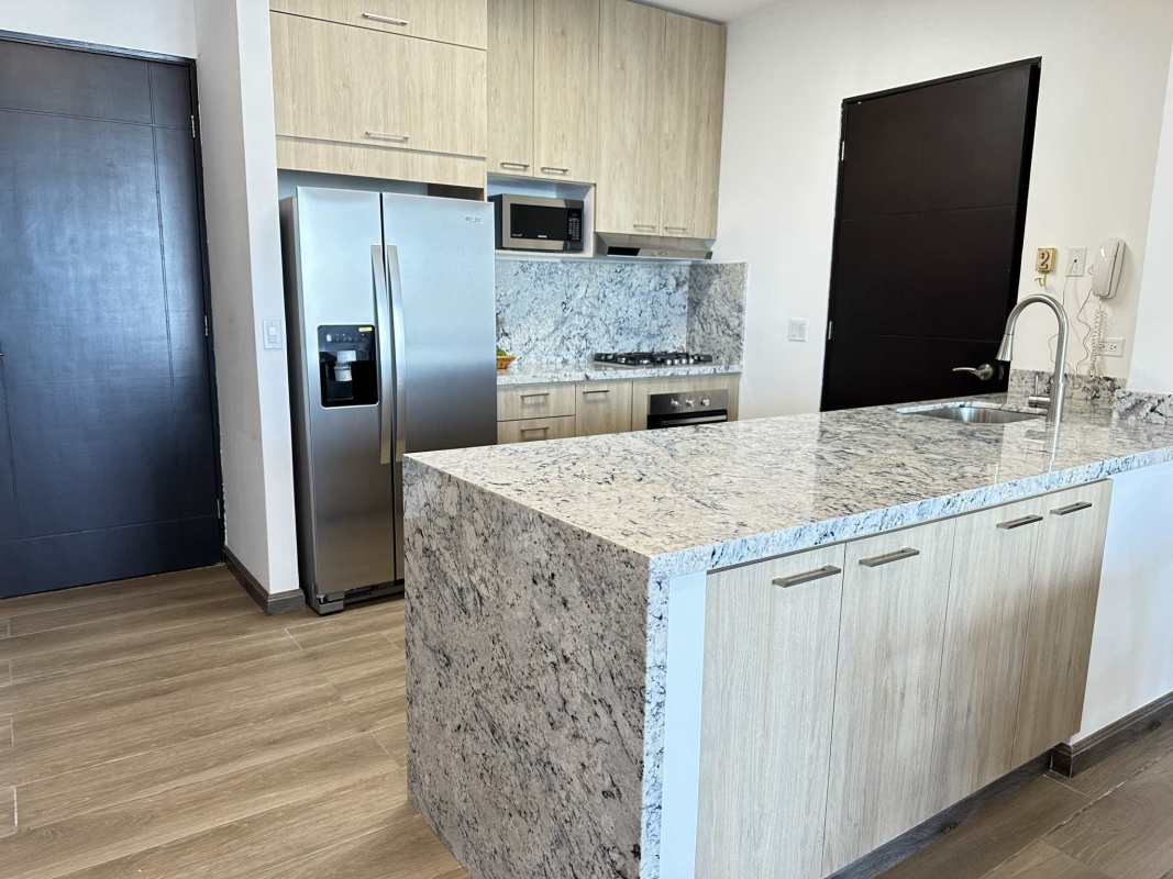 Elegant dining and living space with ocean views in luxury Destiny Tower Panama