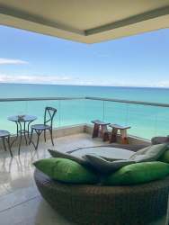 Spacious guest bedroom with mountain glimpse ocean view PH Riomar Panama beach condo