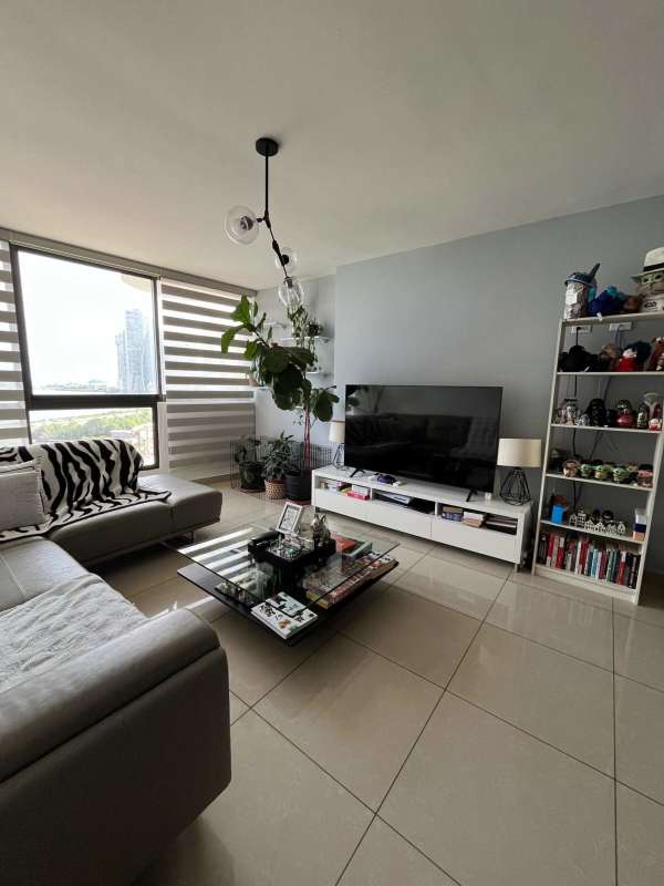 Kitchen with appliances and laundry area in PH San Francisco Bay Tower 500 Panama City