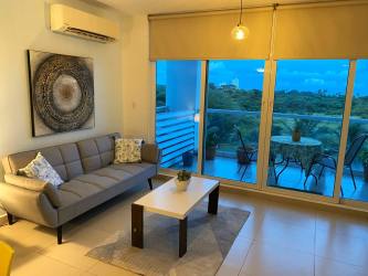 Equipped kitchen with granite countertop and appliances PH Ocean Two Playa Blanca Panama