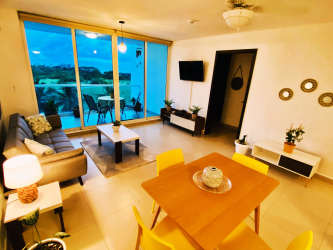 Large saltwater man-made lagoon pool at Playa Blanca Resort Panama