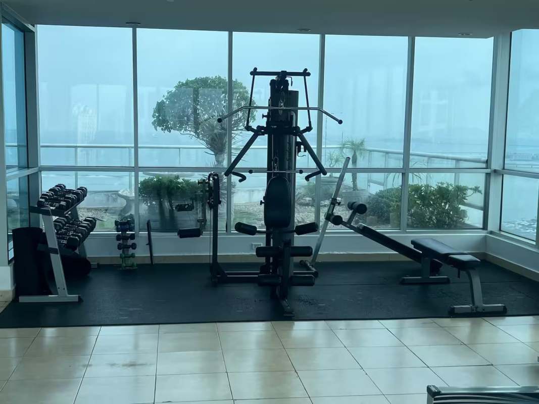 Wooden interior sauna wellness amenity PH Villa del Mar Panama City