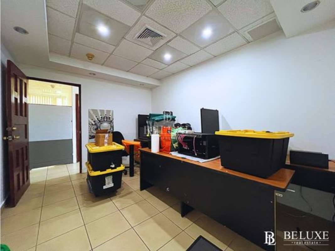 Small kitchenette with workspace area in Plaza El Dorado Panama office suite for sale