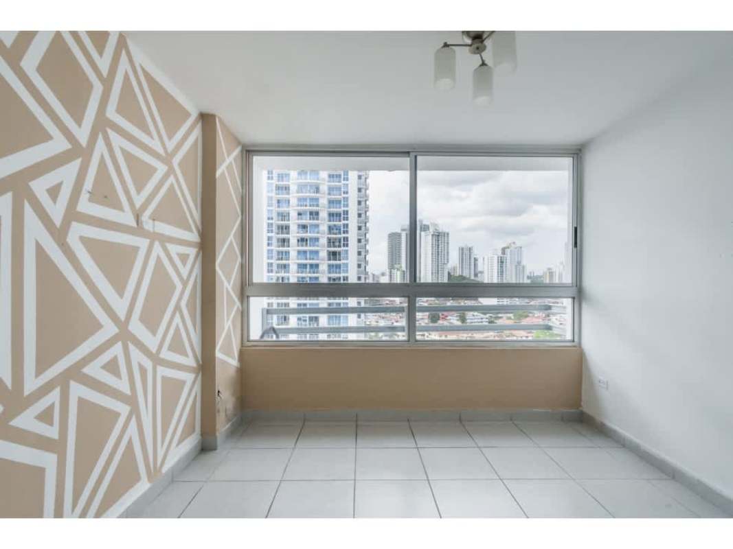 Modern kitchen with granite counters, dark cabinets, tile backsplash PH Premium Tower Panama