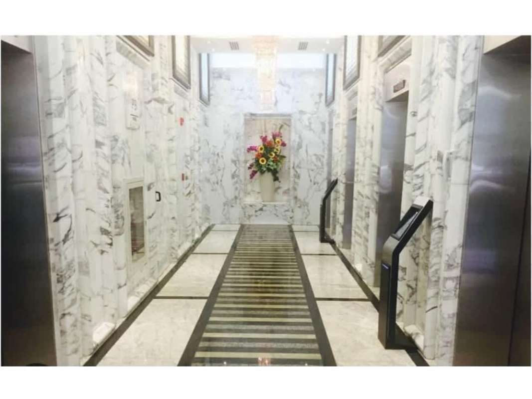Reception lobby inside premium office for sale F&F Tower Calle 50 Panama