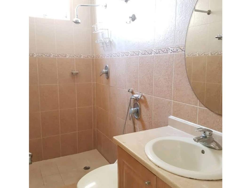 Balcony view with city skyscrapers glass towers street below at PH Pacific Blue Punta Pacifica Panama