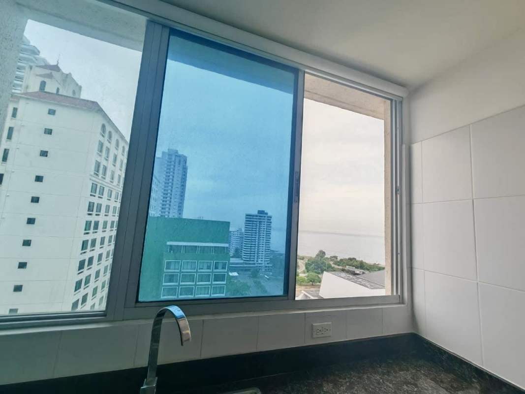 Spacious kitchen with granite countertops, double sink, large window in PH Serenity Panama