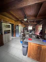 Rustic wood ceiling kitchen dining living open space El Valle Anton