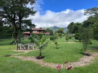 Lush tropical garden panoramic mountain views estate El Valle Anton Panama