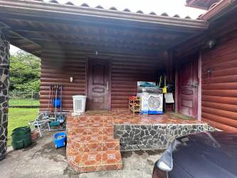 Covered porch utility space rustic countryside house in El Valle