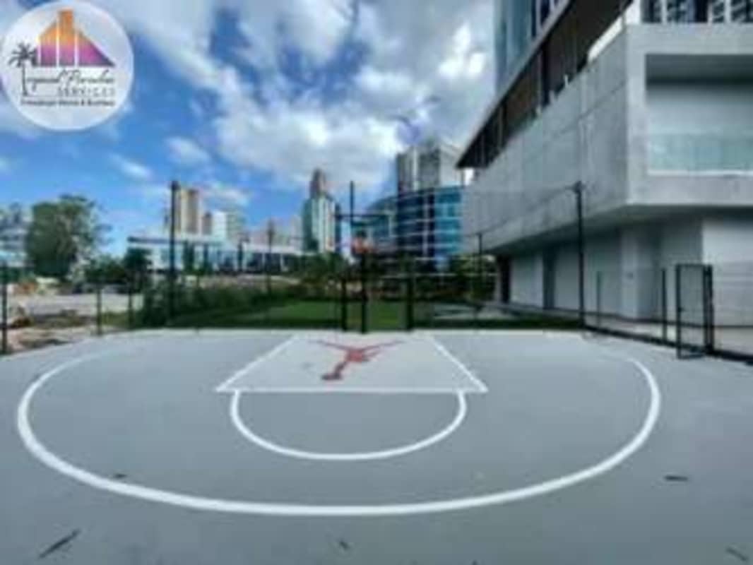 Basketball and tennis court in luxury tower PH Country Club Costa del Este Panama City