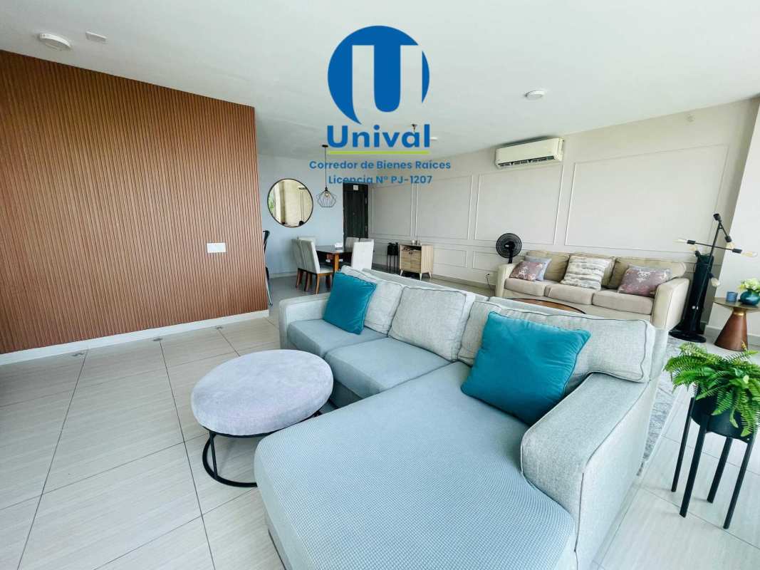 Modern semi-open kitchen with stainless appliances, granite countertops at PH Asia Costa del Mar Panama