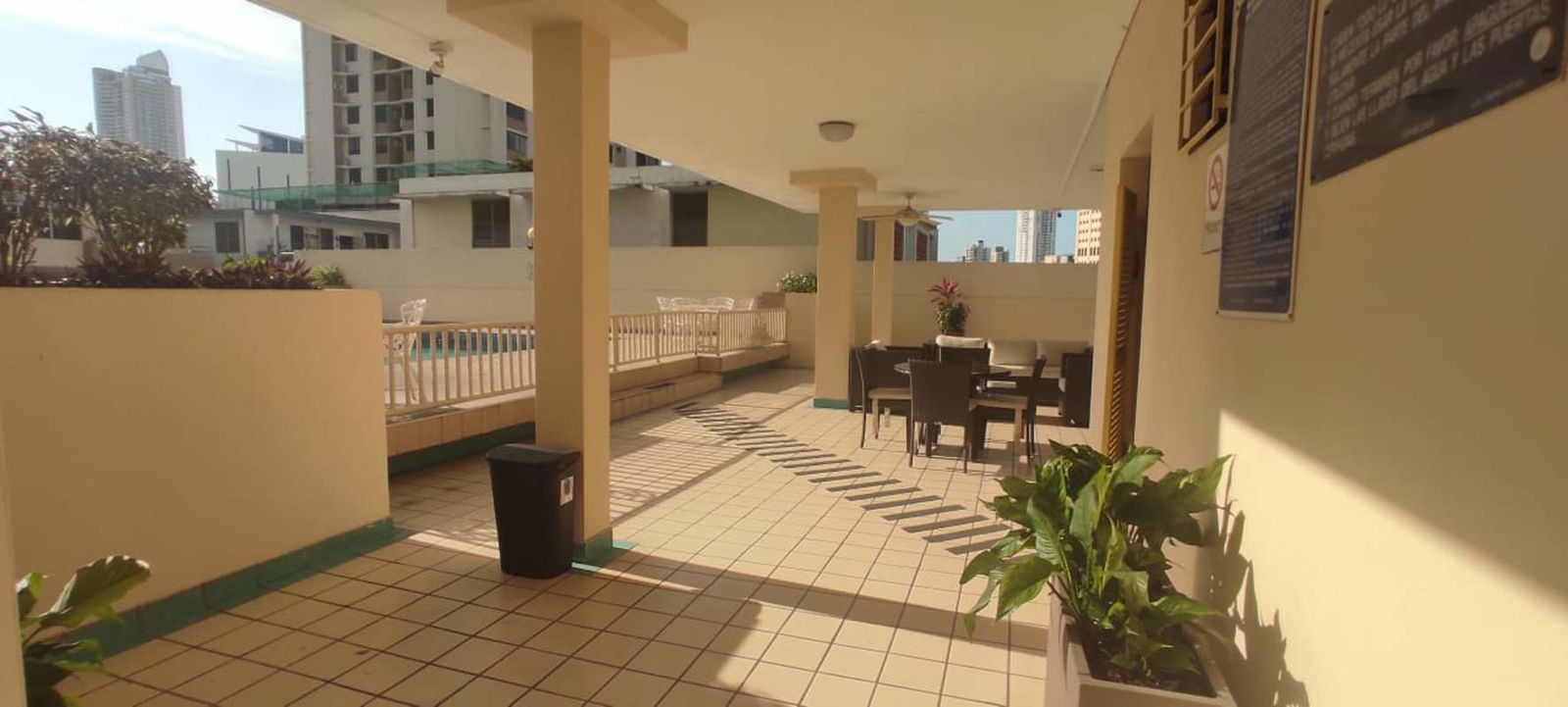 Elegant lobby with leather sofas and mirror entrance PH Monaco Panama Obarrio