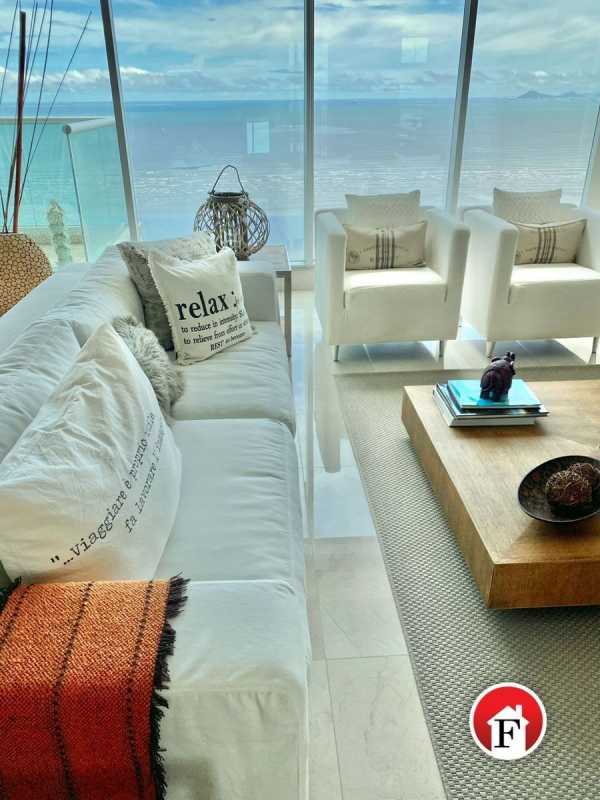 Large oceanfront balcony with panoramic views of Pacific Ocean and skyline PH Ocean Two Costa del Este Panama