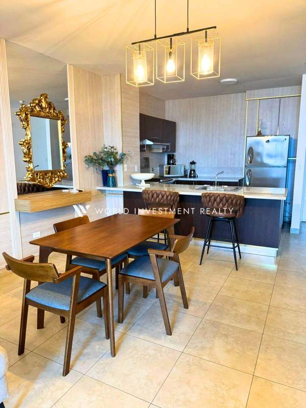 Furnished master bedroom with ocean views, ensuite bathroom in PH H2O Panama City Panama