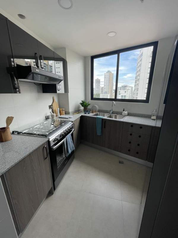 Infinity pool rooftop terrace panoramic city skyline Cranc Tower El Cangrejo Panama