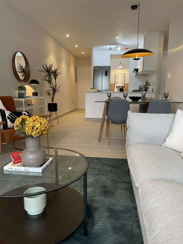 Contemporary open kitchen and living area Sky 66 Panama City