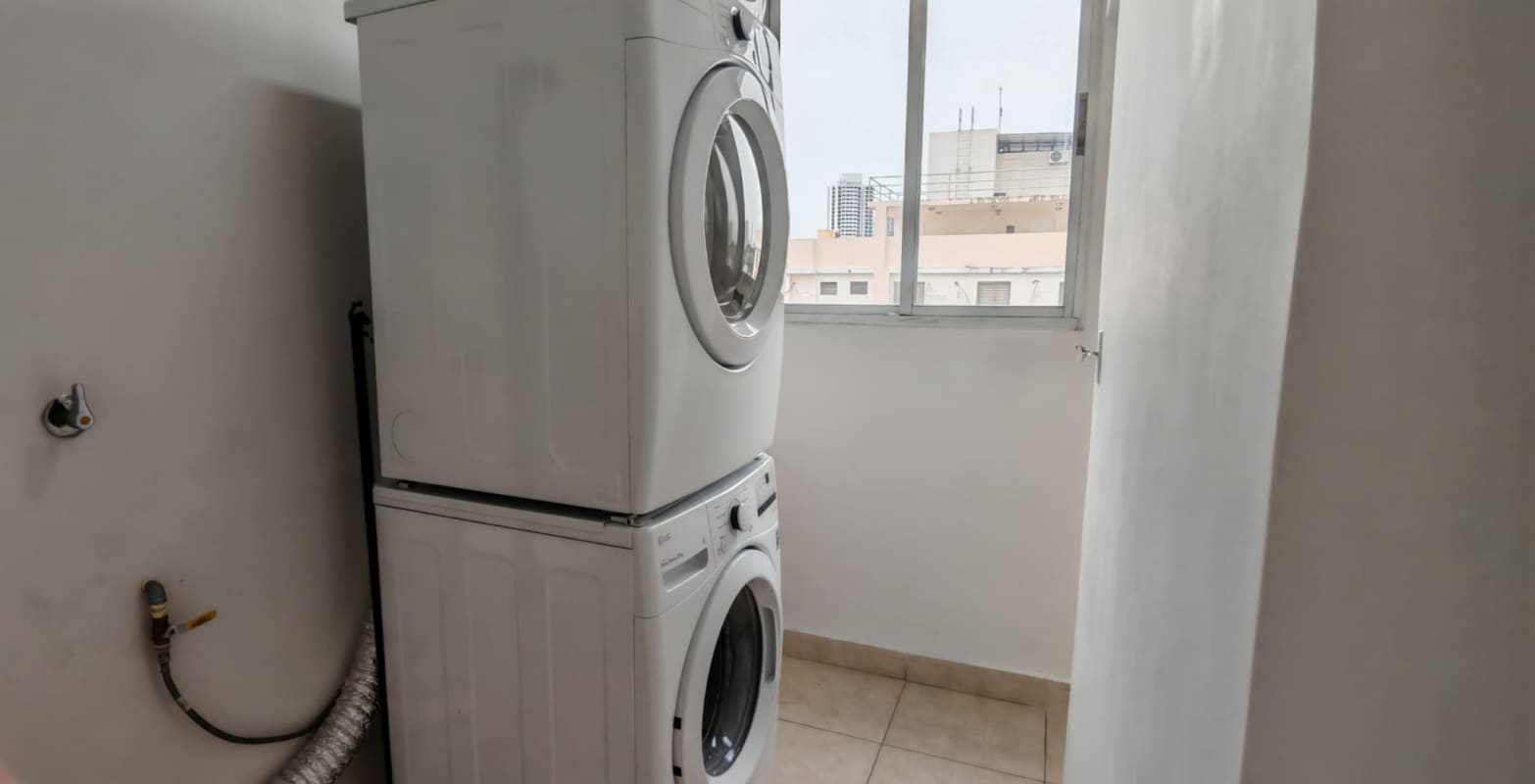 Balcony overlooking Panama City skyline PH Fairmont Plaza San Francisco