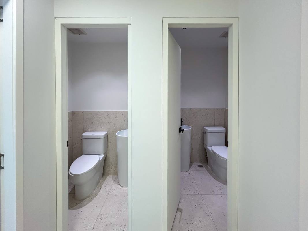 Coworking area with partitions and open space office Costa del Este Business Tower Panama