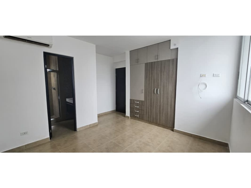 Kitchen with granite counters, gas stove, oven in luxury apartment Obarrio Panama