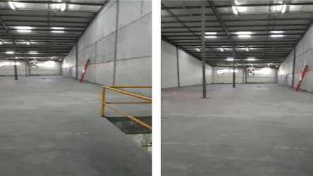 Spacious industrial warehouse with concrete floors, metal beams and high ceiling in Zona Libre Colon Panama