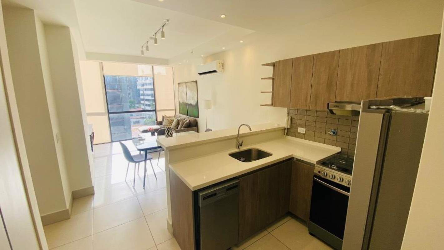 Secondary bedroom with closet space, AC, furnished in modern apartment Coco del Mar