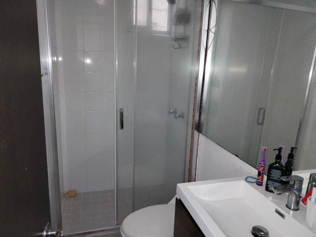 Modern bathroom featuring glass shower, vanity sink and mirror PH Alsacia Tower Panama for sale
