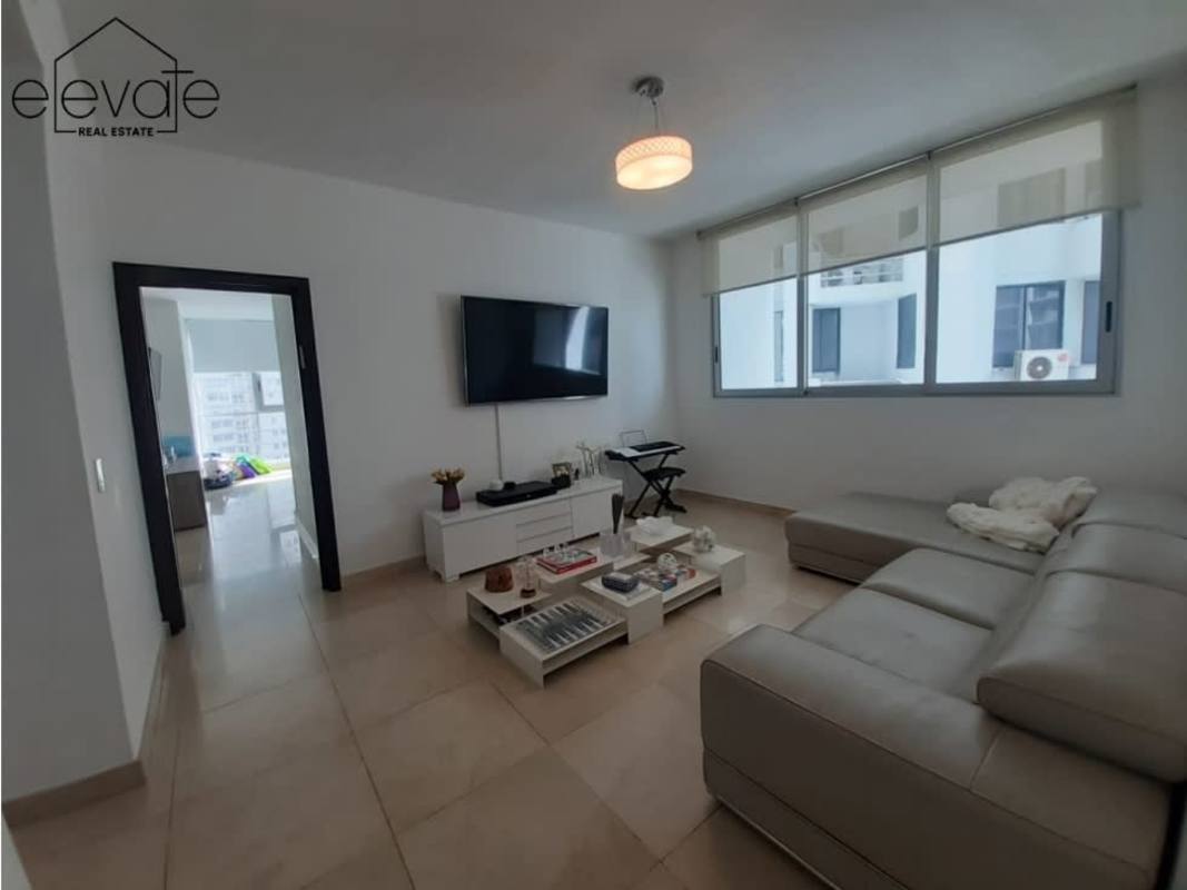 Luxury modern kitchen with granite counters appliances in PH Aventura Tower Punta Paitilla Panama