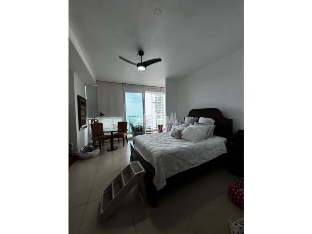 Apartment bathroom with modern tiles glass shower PH Oceanaire Panama City for sale
