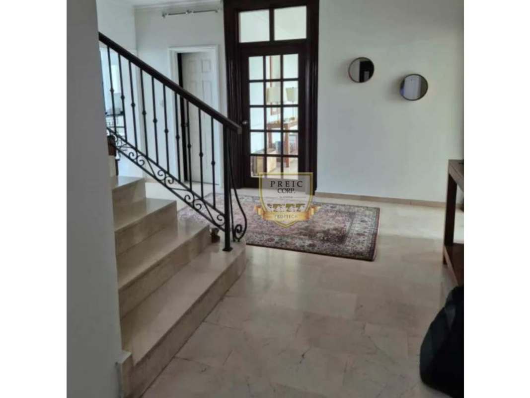 Spacious kitchen granite counters island appliances at PH Marbella Penthouse Panama City