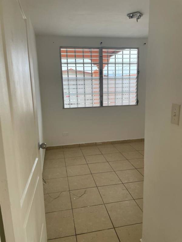 Simple bathroom with shower, pedestal sink in house for sale Brisas del Golf Panama