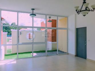 Spacious living dining area with natural light porcelain tile floors in PH Natura Costa Verde Panama