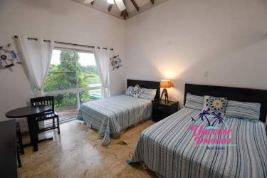 Second floor bedroom with balcony overlooking garden Costa Blanca resort Panama