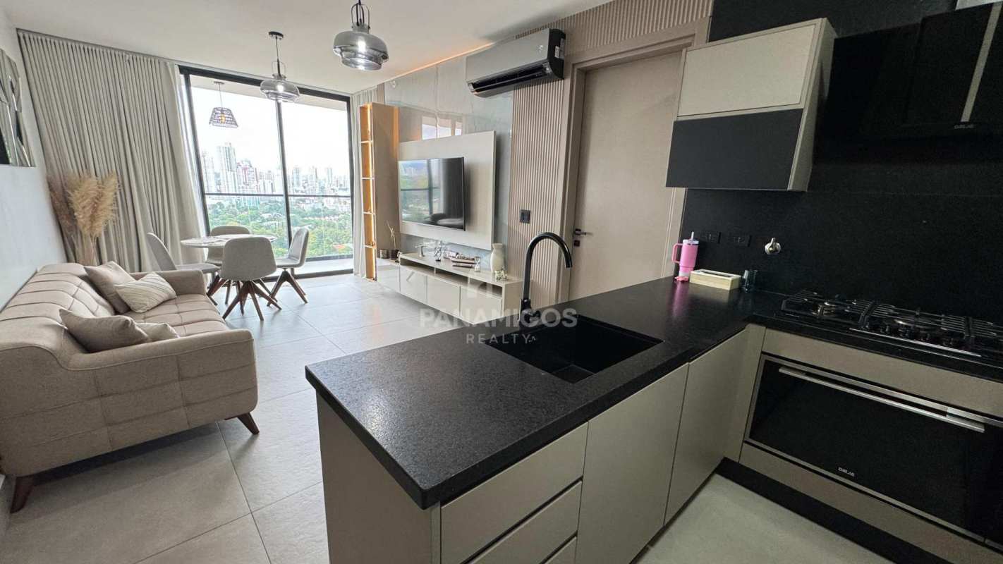 Modern bathroom with glass shower in PH Victory Sport apartment Coco del Mar Panama