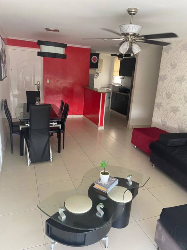 Furnished bedroom with air conditioner and closet for sale PH Victory Condado del Rey Panama