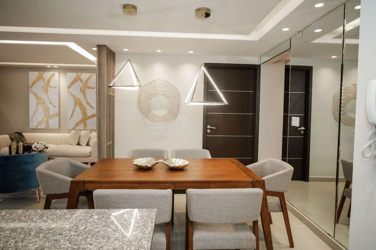 Modern open kitchen dining area in Portofino Towers Villa de las Fuentes Panama