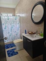 Bright bedroom with double bed AC garden view at Villa Ibiza Beach Santa Clara Panama