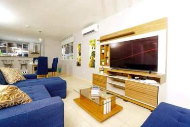 Modern granite kitchen with stainless appliances Coronado gated house Panama