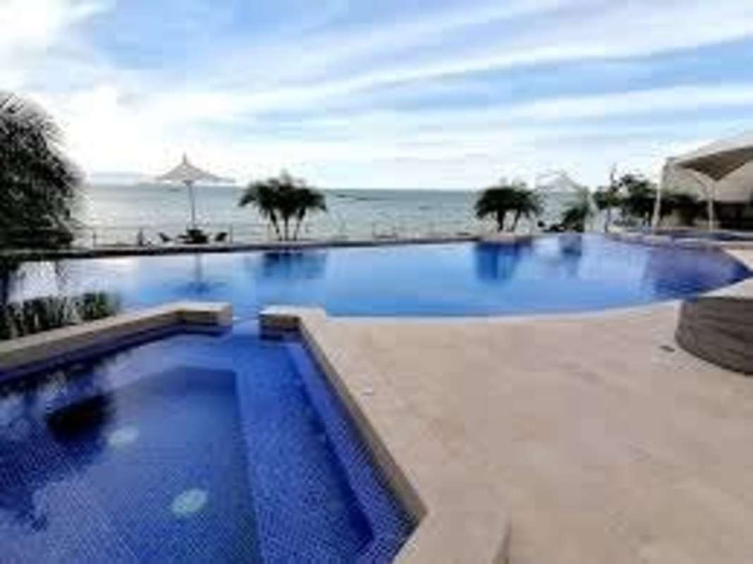 Luxury infinity pool overlooking Pacific Ocean at PH Ocean Club Panama